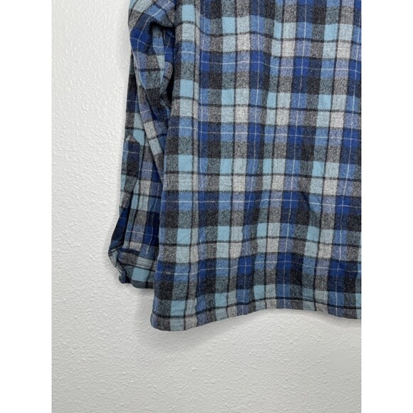 Pendleton Limited Edition Beach Boys Wool Board Shirt Large Blue Plaid *See Pics - Picture 12 of 16